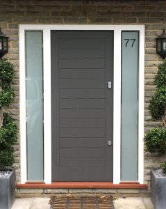 Modern Front Door with Side Panels - London Door Company